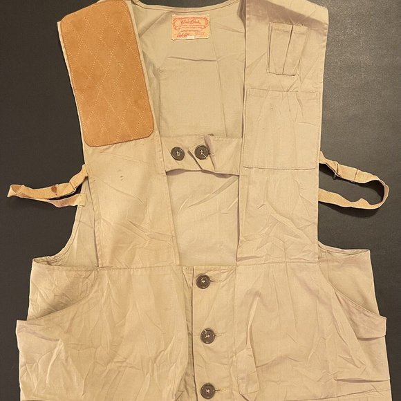 Vintage 1970’s Bob Allen Cape Ann Sportsman’s Club Ammo Shooting Vest Sz 38 - Picture 1 of 6